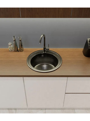 Кухонная мойка GranFest GF-R520 черный интерьер