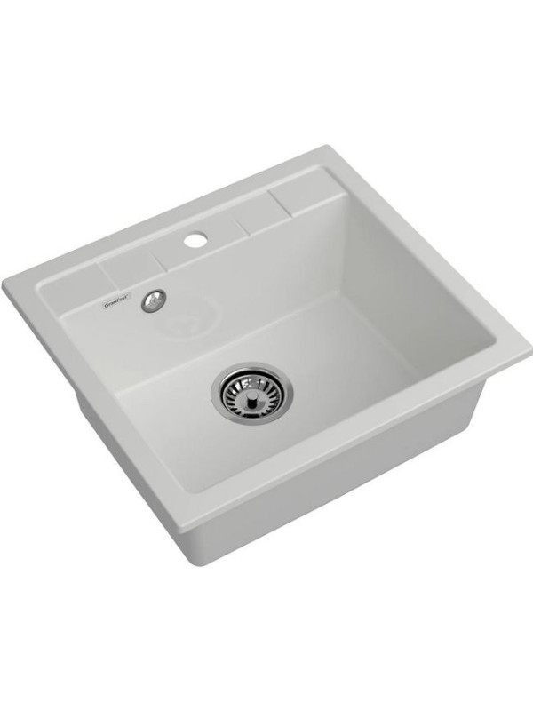 Кухонная мойка Polygran GranFest GF - Q561 иней вид сбоку