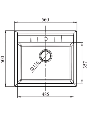 Кухонная мойка Polygran GranFest GF - Q561 топаз размеры