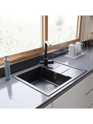 Кухонная мойка Polygran GranFest GF - Q650L черный интерьер 3