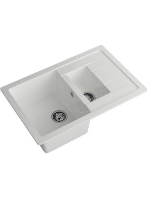 Кухонная мойка Polygran GranFest GF - Q775KL иней вид сбоку