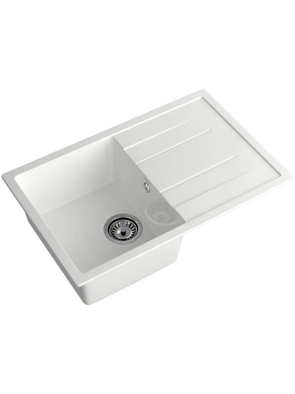 Кухонная мойка Polygran GranFest GF - Q780L иней вид сбоку