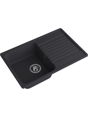 Кухонная мойка GranFest QUARZ Z-78 черный вид сбоку