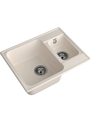 Кухонная мойка GranFest QUARZ Z-09 белый вид сбоку