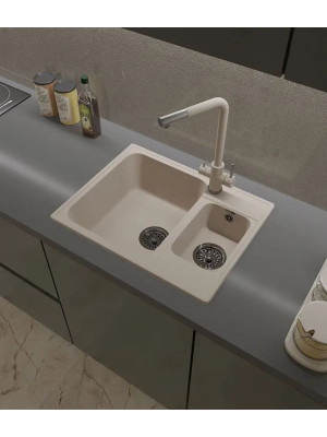 Кухонная мойка GranFest QUARZ Z-09 белый интерьер 3