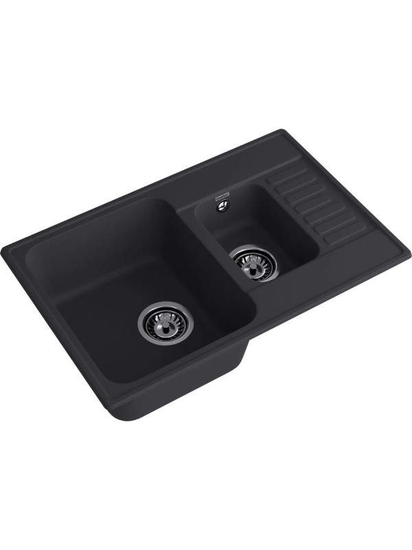 Кухонная мойка GranFest QUARZ Z-21К черный вид сбоку