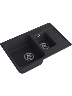 Кухонная мойка GranFest QUARZ Z-21К черный вид сбоку