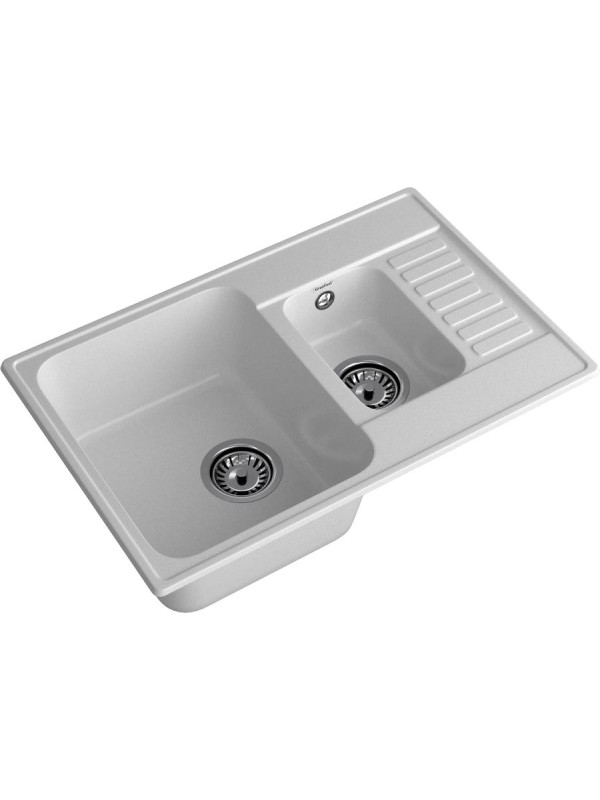 Кухонная мойка GranFest QUARZ Z-21К серый вид сбоку