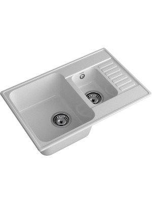 Кухонная мойка GranFest QUARZ Z-21К серый вид сбоку
