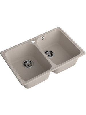 Кухонная мойка GranFest QUARZ Z-15 песочный вид сбоку