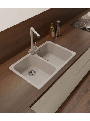 Кухонная мойка GranFest QUARZ Z-15 песочный интерьер