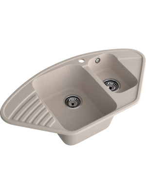 Кухонная мойка GranFest QUARZ Z-14 песочный вид сбоку