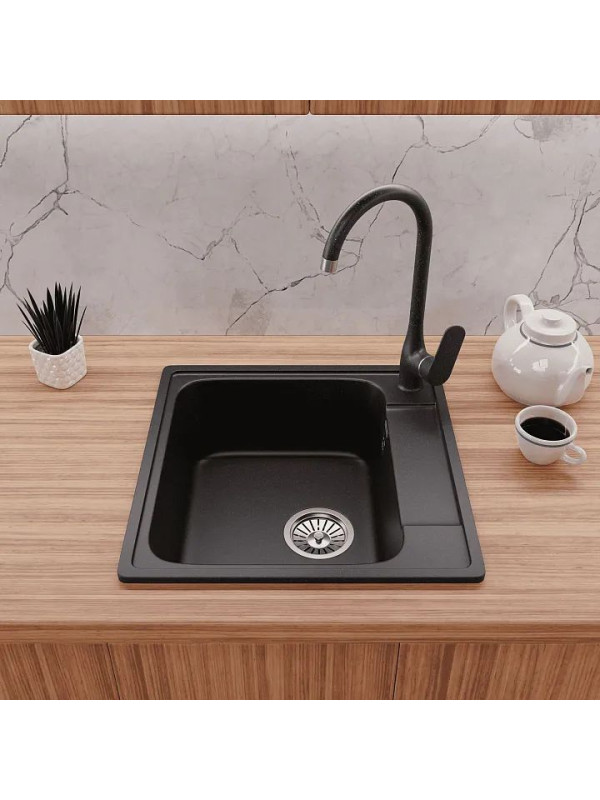 Кухонная мойка GranFest  QUARZ GF-Z48 черный интерьер