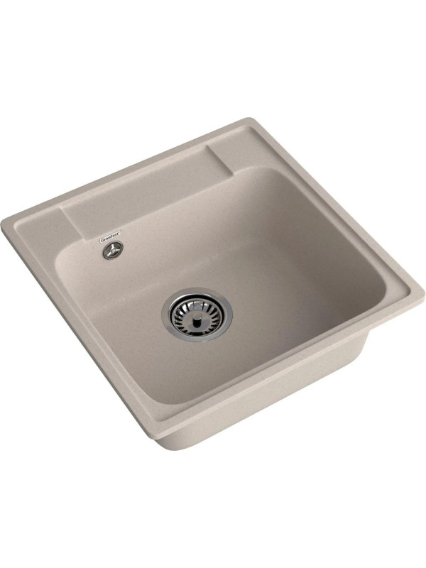Кухонная мойка GranFest QUARZ GF-Z48 песочный вид сбоку