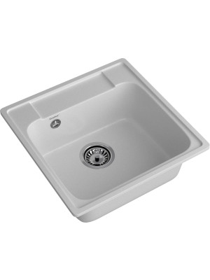 Кухонная мойка GranFest QUARZ GF-Z48 серый вид сбоку