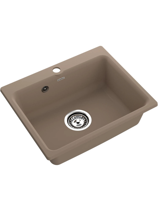 Кухонная мойка GranFest SMART 520 песочный вид сбоку