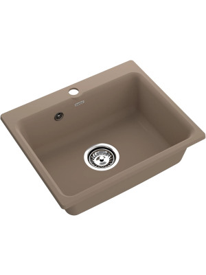 Кухонная мойка GranFest SMART 520 песочный вид сбоку