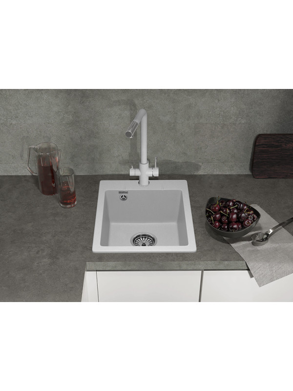 Кухонная мойка GranFest GF-UR-240 серый интерьер