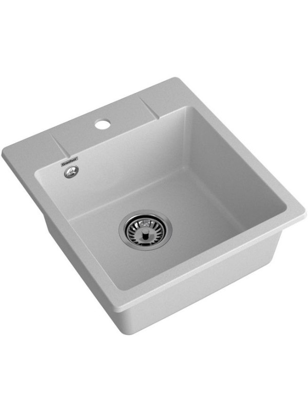 Кухонная мойка GranFest GF-UR-245 серый вид сбоку
