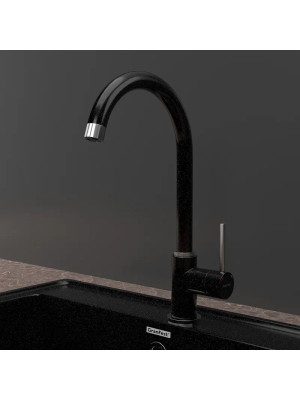 Смеситель GranFest 3650 черный в интерьере