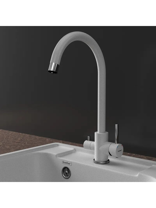 Смеситель GranFest QUARZ GF-Z5420 серый интерьер