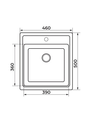 Кухонная мойка Granrus GR-460 песочный размеры