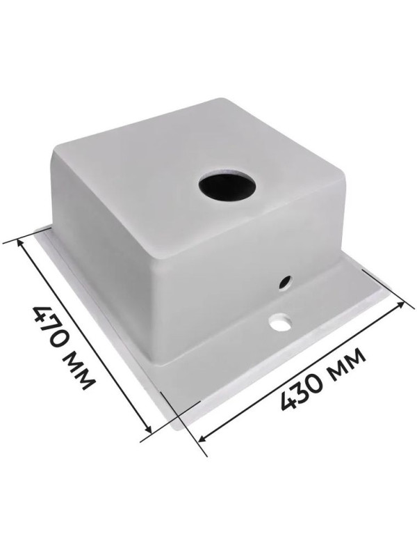 Кухонная мойка Granrus GR-460 светло-серый вид снизу