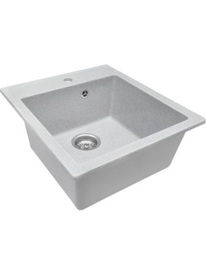 Кухонная мойка Granrus GR-460 светло-серый вид сбоку