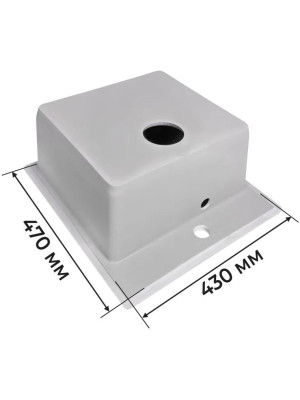 Кухонная мойка Granrus GR-460 светло-серый вид снизу