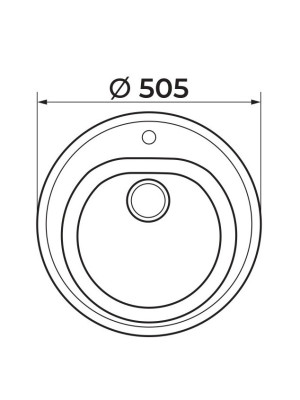 Кухонная мойка Granrus GR-505 песочный размеры 2