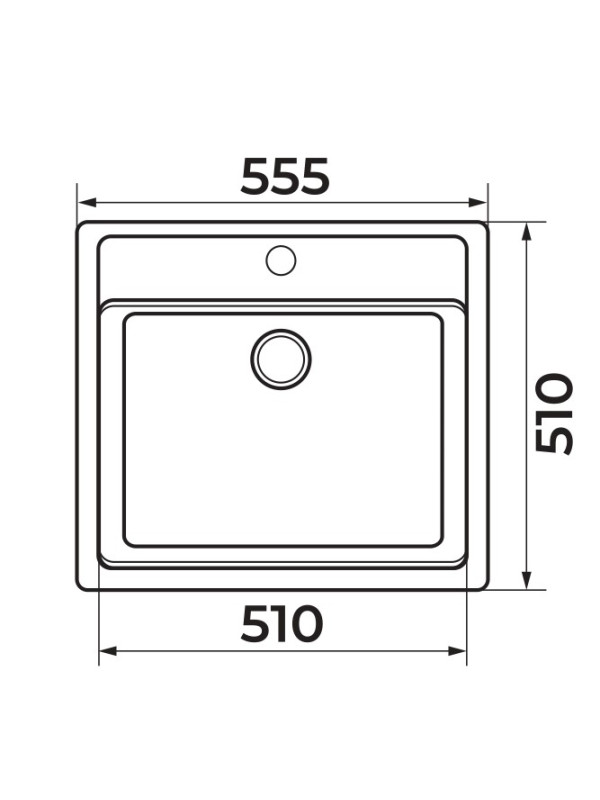 Кухонная мойка Granrus GR-555 песочный размеры 2