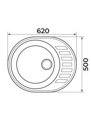 Кухонная мойка Granrus GR-620 бежевый размеры 2