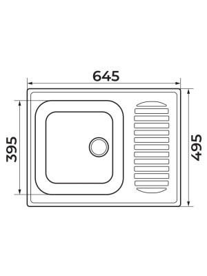 Кухонная мойка Granrus GR-645 черный размеры 2