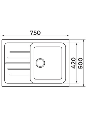 Кухонная мойка Granrus GR-750 белый размеры 2