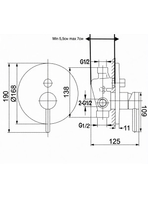 Душевая система Filarete Roun FL1020BG схема