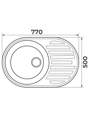 Кухонная мойка Granrus GR-770 белый размеры