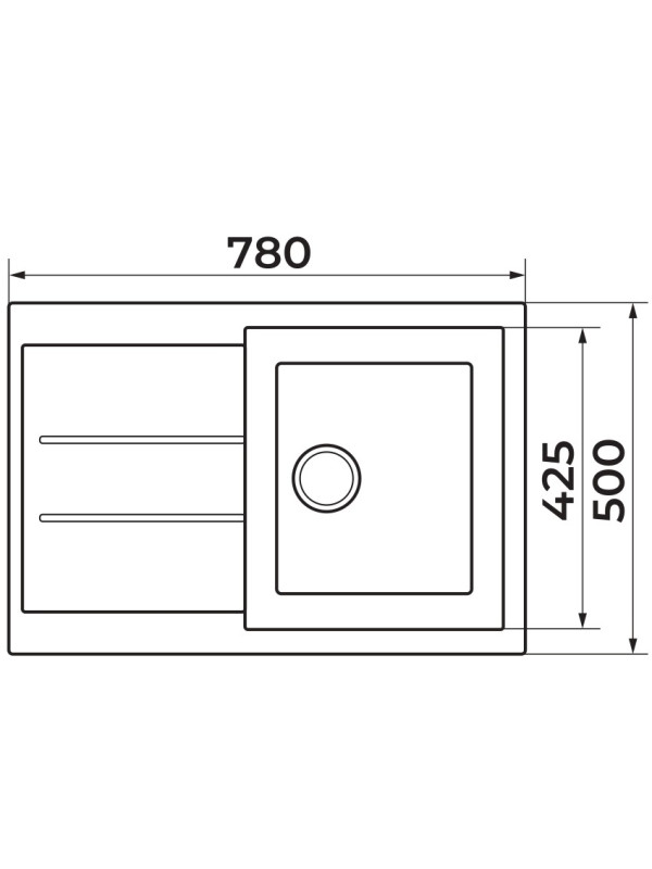 Кухонная мойка Granrus GR-780 темно-серый схемы