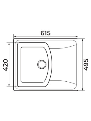 Кухонная мойка Granrus GR-615 черный схема