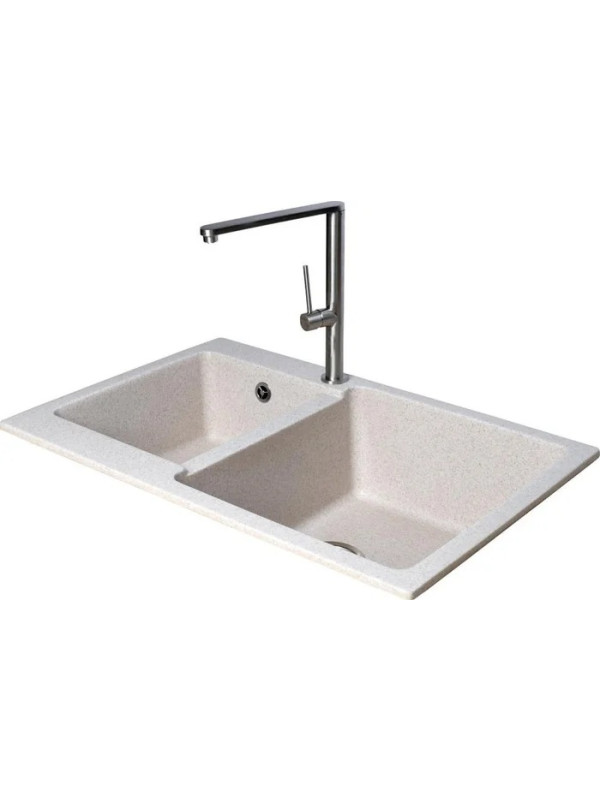 Кухонная мойка Granrus GR-770 K песочный вид сбоку