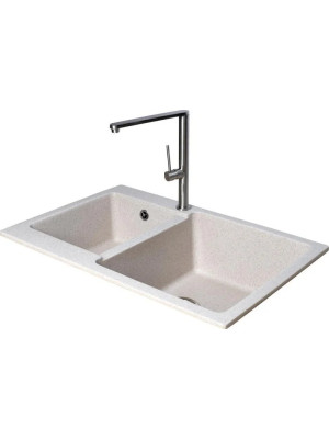 Кухонная мойка Granrus GR-770 K песочный вид сбоку