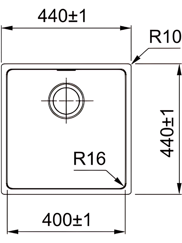 Кухонная мойка Franke FEX 210-40 размеры