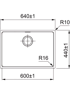 Кухонная мойка Franke FEX 210-60 размеры