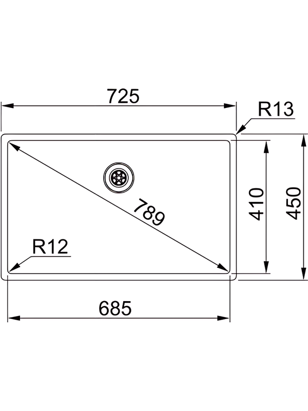 Кухонная мойка Franke BXX 210-68 размер