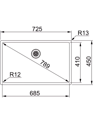 Кухонная мойка Franke BXX 210-68 размер