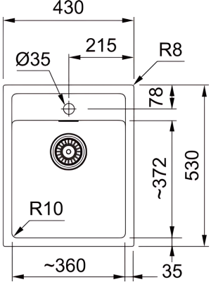 Кухонная мойка Franke SID 610-40 белый размеры