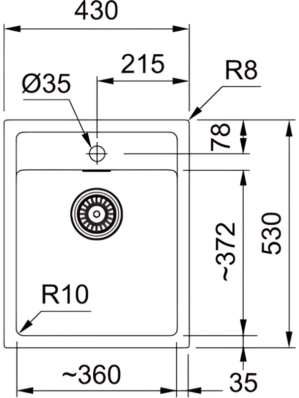 Кухонная мойка Franke SID 610-40 оникс размеры