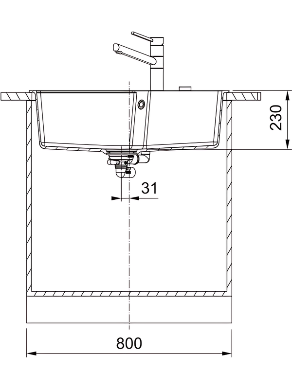 Кухонная мойка Franke UBG 610-76 белый размеры 2