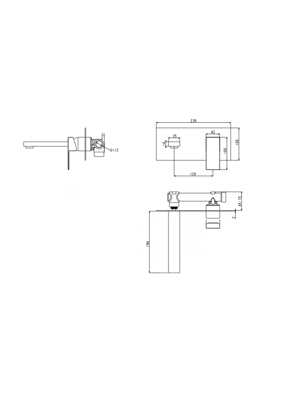 Смеситель Filarete Fing FL4040MG матовое золото схема (2)