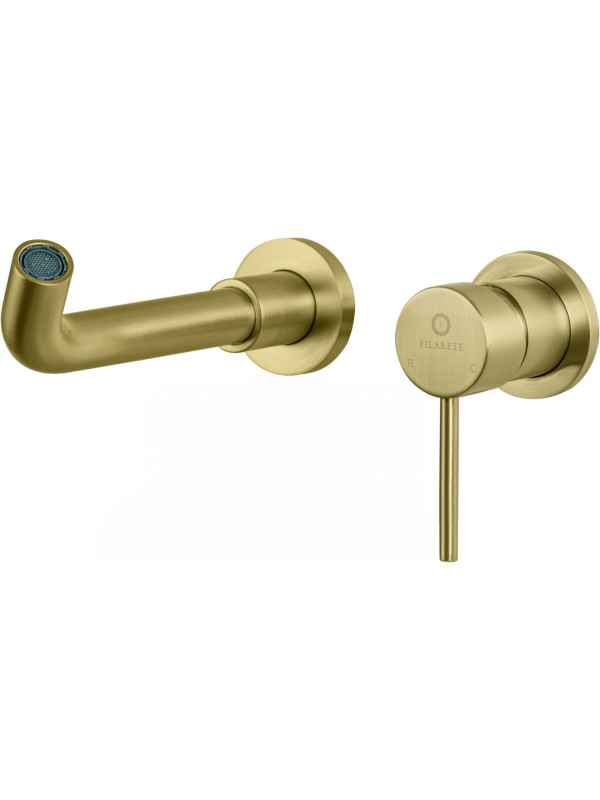 Смеситель Filarete Roun FL4020MG матовое золото сбоку