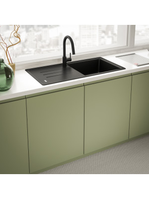 Смеситель Franke Lina Franke Lina с выдвижным шлангом черный интерьер 2